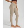 image:imageODODOS Womens Buttery Soft Cross Waist Leggings 25  28 Crossover High Rise Lounge Yoga PantsShaker Beige