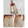image:imageODODOS Womens Buttery Soft Cross Waist Leggings 25  28 Crossover High Rise Lounge Yoga PantsShaker Beige