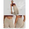 image:imageODODOS Womens Buttery Soft Cross Waist Leggings 25  28 Crossover High Rise Lounge Yoga PantsShaker Beige