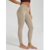 image:imageODODOS Womens Buttery Soft Cross Waist Leggings 25  28 Crossover High Rise Lounge Yoga PantsShaker Beige