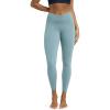 image:imageODODOS Cloud Feeling Ruched Yoga Leggings for Women 25  28 High Waist Crossover Yoga PantsChambray