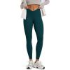 image:imageODODOS Womens Buttery Soft Cross Waist Leggings 25  28 Crossover High Rise Lounge Yoga PantsForest Teal