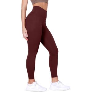 image:imageODODOS BodyHugging Workout Leggings with Back Pocket for Women 25 28 High Waist Yoga PantsBurgundy