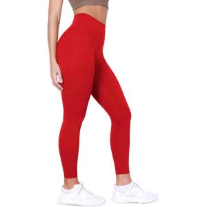 image:imageODODOS BodyHugging Workout Leggings with Back Pocket for Women 25 28 High Waist Yoga PantsRed