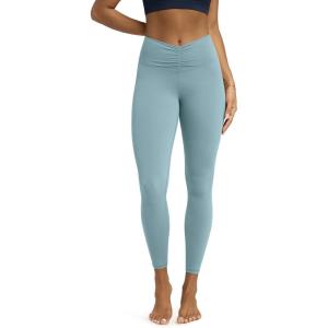 image:imageODODOS Cloud Feeling Ruched Yoga Leggings for Women 25  28 High Waist Crossover Yoga PantsChambray