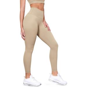 image:imageODODOS Tummy Control Compression Leggings for Women 25  28 High Waist Workout Running Yoga PantsBeige