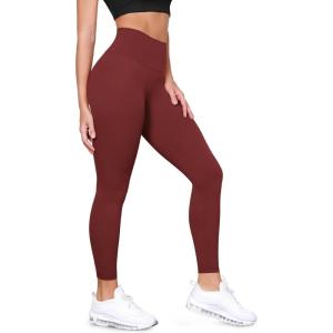 image:imageODODOS Tummy Control Compression Leggings for Women 25  28 High Waist Workout Running Yoga PantsBrick Red