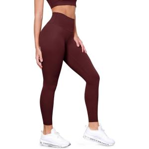 image:imageODODOS Tummy Control Compression Leggings for Women 25  28 High Waist Workout Running Yoga PantsBurgundy