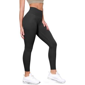 image:imageODODOS Tummy Control Compression Leggings for Women 25  28 High Waist Workout Running Yoga PantsOnyx Black