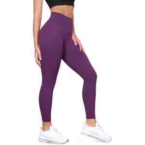 image:imageODODOS Tummy Control Compression Leggings for Women 25  28 High Waist Workout Running Yoga PantsPlum Purple