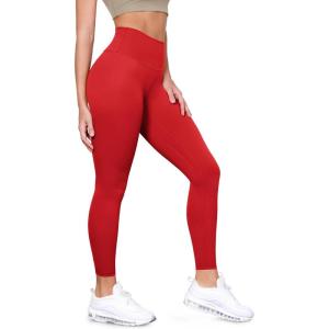 image:imageODODOS Tummy Control Compression Leggings for Women 25  28 High Waist Workout Running Yoga PantsRed