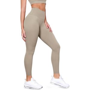 image:imageODODOS Tummy Control Compression Leggings for Women 25  28 High Waist Workout Running Yoga PantsShaker Beige