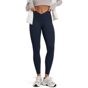 image:imageODODOS Womens Buttery Soft Cross Waist Leggings 25  28 Crossover High Rise Lounge Yoga PantsDeep Navy