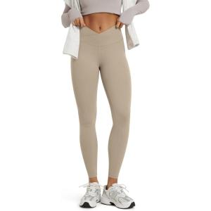 image:imageODODOS Womens Buttery Soft Cross Waist Leggings 25  28 Crossover High Rise Lounge Yoga PantsShaker Beige