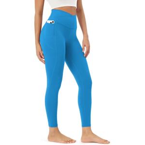image:imageODODOS Womens Buttery Soft Leggings with StayPut Pockets 25  28 Crossover High Waist Lounge Yoga PantsAzure