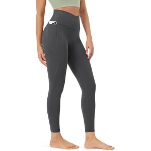 image:imageODODOS Womens Buttery Soft Leggings with StayPut Pockets 25  28 Crossover High Waist Lounge Yoga PantsCharcoal