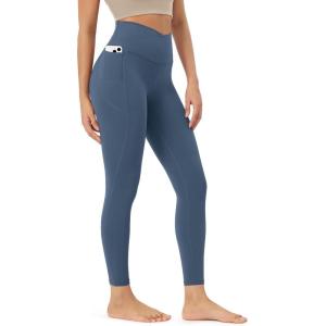image:imageODODOS Womens Buttery Soft Leggings with StayPut Pockets 25  28 Crossover High Waist Lounge Yoga PantsInk Blue