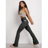 image:imageODODOS Cloud Feeling Crossover Flared Pants with Pockets for Women Cross Waist Bootcut Lounge Yoga Pants 30  32 InseamOnyx Black Grey