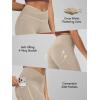 image:imageODODOS Cloud Feeling Crossover Flared Pants with Pockets for Women Cross Waist Bootcut Lounge Yoga Pants 30  32 InseamShaker Beige