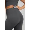 image:imageODODOS Cloud Feeling Crossover High Waist Flared Pants for Women Bootcut Yoga Pants with Back Pocket3032 InseamCharcoal