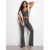 image:imageODODOS Cloud Feeling Crossover High Waist Flared Pants for Women Bootcut Yoga Pants with Back Pocket3032 InseamCharcoal