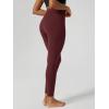image:imageODODOS Womens Drawstring Tie Pocket Leggings 25  28 High Waist Workout Yoga PantsBurgundy