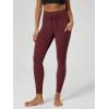 image:imageODODOS Womens Drawstring Tie Pocket Leggings 25  28 High Waist Workout Yoga PantsBurgundy