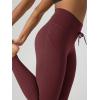 image:imageODODOS Womens Drawstring Tie Pocket Leggings 25  28 High Waist Workout Yoga PantsBurgundy