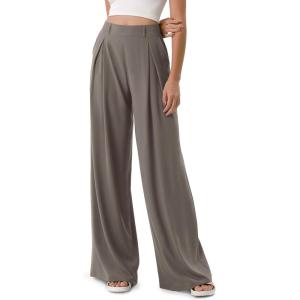 image:imageODODOS Chiffon Flowy Pleated Wide Leg Pants for Women Lightweight High Waist Trouser with Pockets2729 31 InseamFalcon