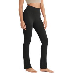 image:imageODODOS Cloud Feeling Straight Leg Pants with Back Pocket for Women High Waist Casual Lounge Yoga Pants 28  30 InseamBlack