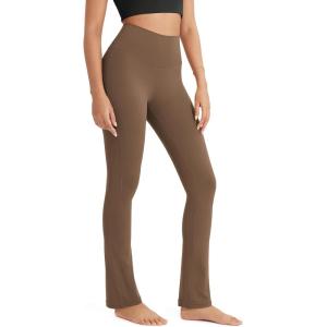 image:imageODODOS Cloud Feeling Straight Leg Pants with Back Pocket for Women High Waist Casual Lounge Yoga Pants 28  30 InseamBrunette