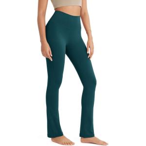 image:imageODODOS Cloud Feeling Straight Leg Pants with Back Pocket for Women High Waist Casual Lounge Yoga Pants 28  30 InseamForest Teal