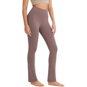 image:imageODODOS Cloud Feeling Straight Leg Pants with Back Pocket for Women High Waist Casual Lounge Yoga Pants 28  30 InseamPurple Taupe