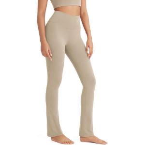image:imageODODOS Cloud Feeling Straight Leg Pants with Back Pocket for Women High Waist Casual Lounge Yoga Pants 28  30 InseamShaker Beige