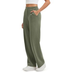 image:imageODODOS Womens Modal Soft Classic Pants Mid Rise PullOn Lounge Casual Work Pants with Pockets 27  29  31 InseamDark Sage