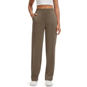 image:imageODODOS Womens Modal Soft Classic Pants Mid Rise PullOn Lounge Casual Work Pants with Pockets 27  29  31 InseamEspresso