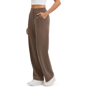 image:imageODODOS Womens Modal Soft Classic Pants Mid Rise PullOn Lounge Casual Work Pants with Pockets 27  29  31 InseamNutria