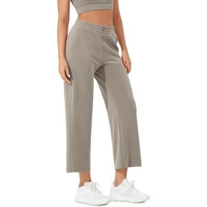 image:imageODODOS Womens Modal Soft Wide Leg Pants with Pockets Adjustable Shockcord High Waist Casual Lounge Pants272931 InseamKhaki