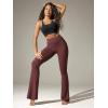 image:imageODODOS Cloud Feeling Flared Pants with Pocket for Women High Waist Casual Bootcut Yoga Pants 3032 InseamBurgundy