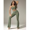 image:imageODODOS Cloud Feeling Flared Pants with Pocket for Women High Waist Casual Bootcut Yoga Pants 3032 InseamDark Olive