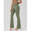 image:imageODODOS Cloud Feeling Flared Pants with Pocket for Women High Waist Casual Bootcut Yoga Pants 3032 InseamDark Olive