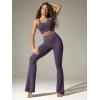 image:imageODODOS Cloud Feeling Flared Pants with Pocket for Women High Waist Casual Bootcut Yoga Pants 3032 InseamDark Purple