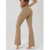 image:imageODODOS Cloud Feeling Flared Pants with Pocket for Women High Waist Casual Bootcut Yoga Pants 3032 InseamLight Brown