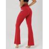image:imageODODOS Cloud Feeling Flared Pants with Pocket for Women High Waist Casual Bootcut Yoga Pants 3032 InseamRed