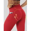 image:imageODODOS Cloud Feeling Flared Pants with Pocket for Women High Waist Casual Bootcut Yoga Pants 3032 InseamRed