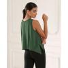 image:imageODODOS Modal Soft Sleeveless Crop Top for Women Athletic Tee Gym Workout Cropped Yoga TankDark Greenwashed Crop