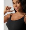 image:imageODODOS Womens Seamless Crop Tank Top  Double Strap RibKnit Soft Lightweight Camisole for Yoga Workout amp Everyday WearBlack