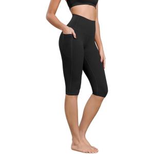 image:imageODODOS Buttery Soft Lounge Yoga Capris with Pockets for Women 14  19  21 High Waist Capri LeggingsBlack