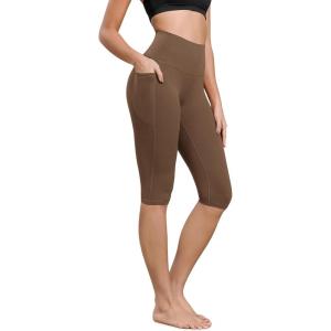 image:imageODODOS Buttery Soft Lounge Yoga Capris with Pockets for Women 14  19  21 High Waist Capri LeggingsBrunette