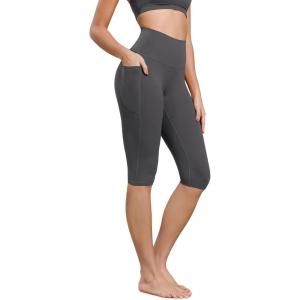 image:imageODODOS Buttery Soft Lounge Yoga Capris with Pockets for Women 14  19  21 High Waist Capri LeggingsCharcoal